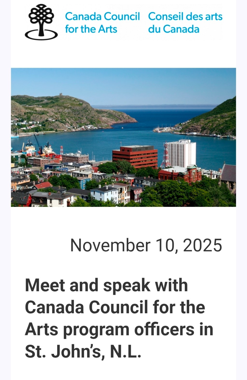 Deadline Alert: Canada Council for the Arts&nbsp;Meeting